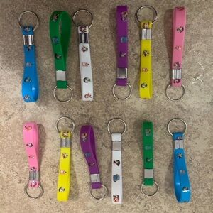 New! (12) Dragon Ball & Hello Kitty Silicone Rubber Pendant Keychain Holder.